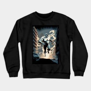 Giant ghost attacking the city Crewneck Sweatshirt